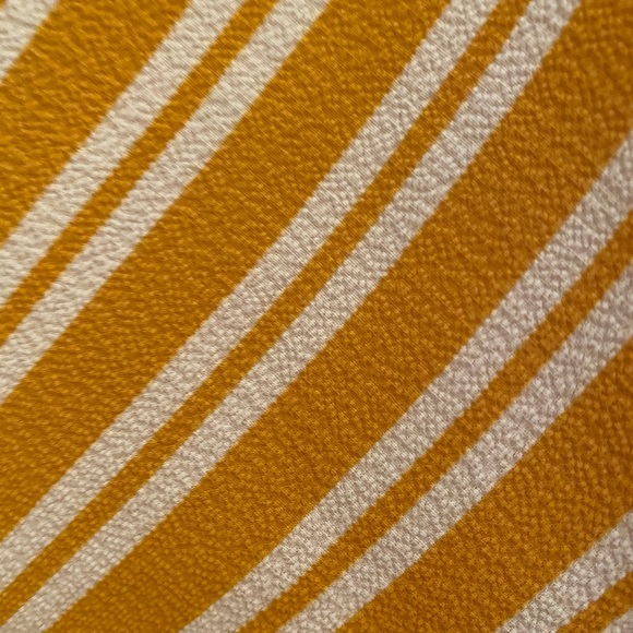 Mustard and white off the shoulder top. - Picture 5 of 6